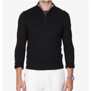 Nautical Men’s 1/4 Zip Black Sweater